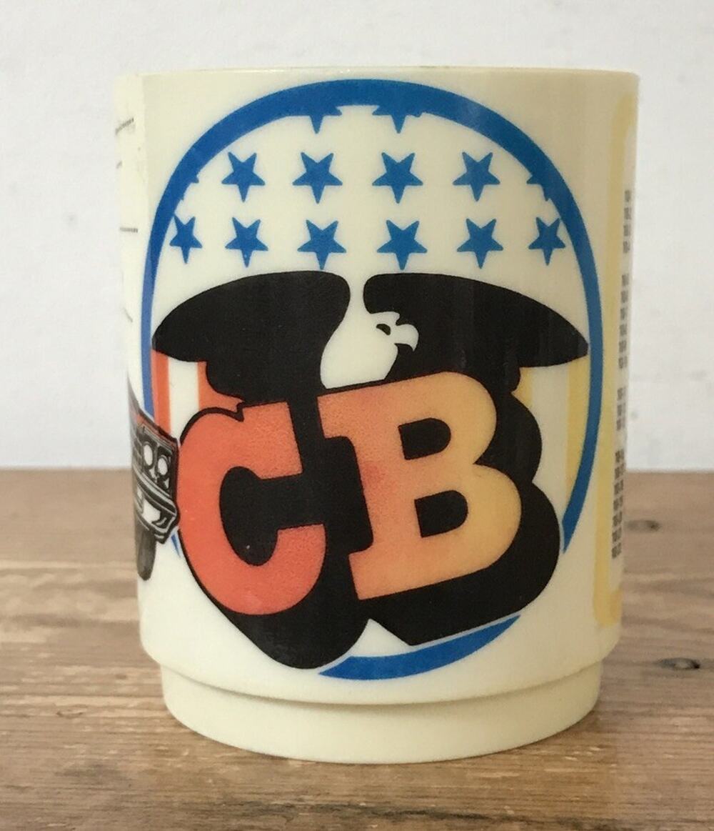 Vtg 70s 80s Deka CB Radio Trucker Slang 10-4 Ten-Code Coffee Mug Cup